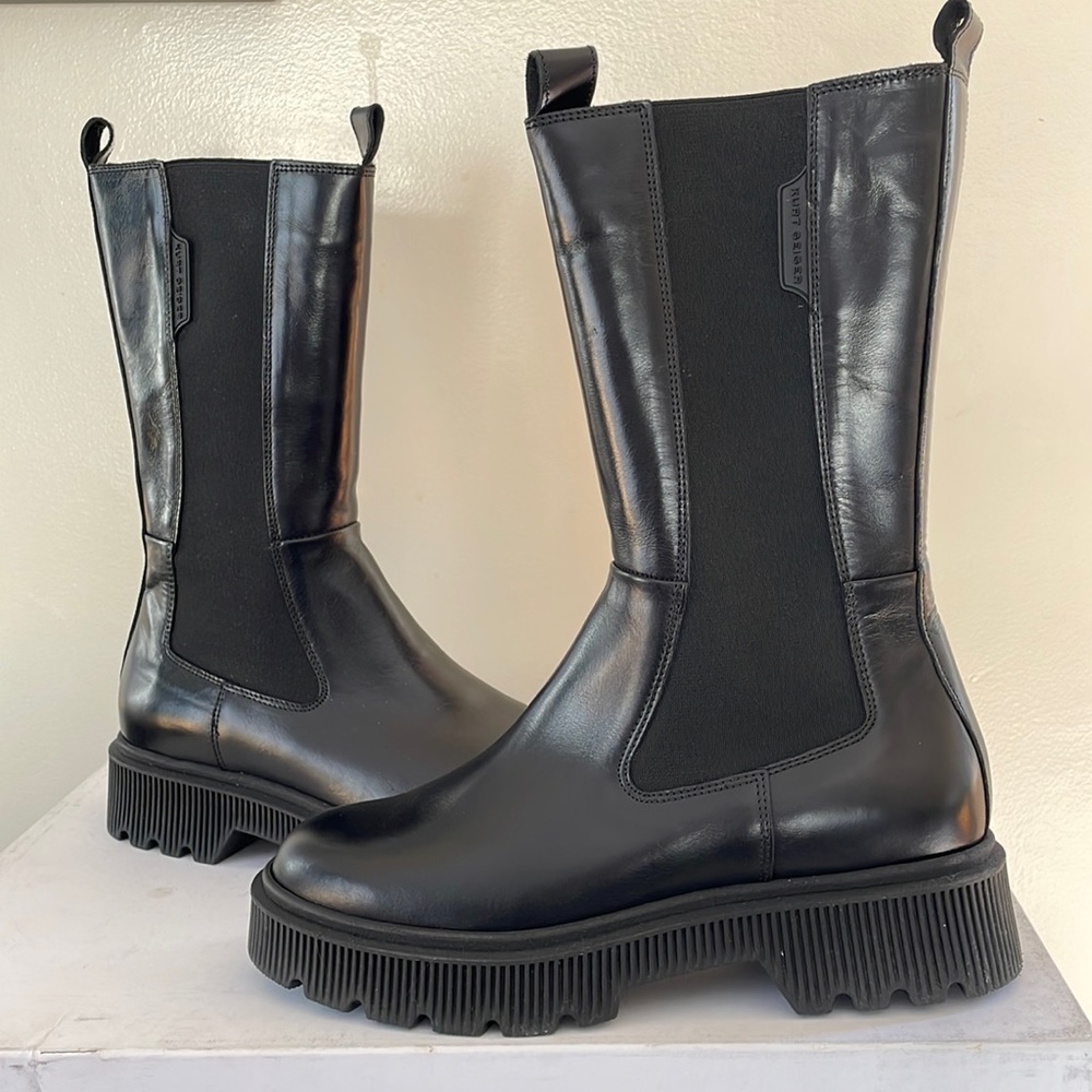 Black combat boots